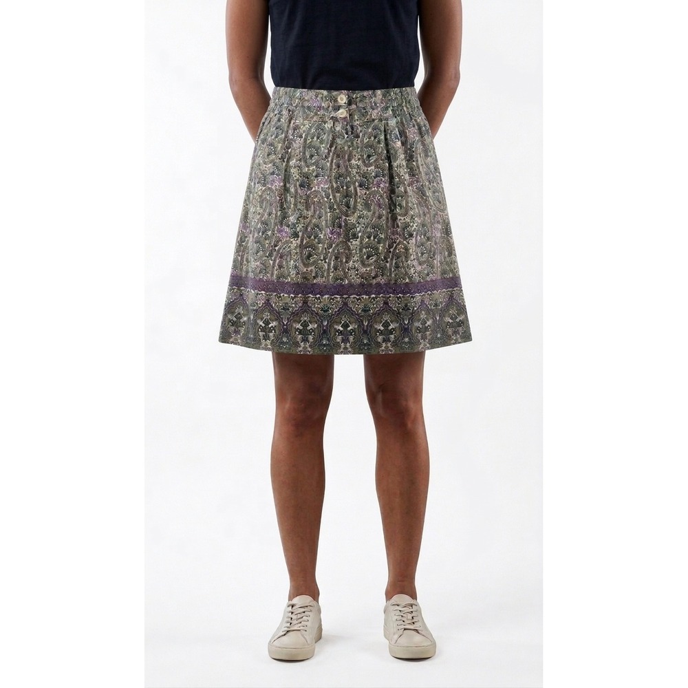 Converse Paisley Print Mini Skirt 100% Cotton Elastic Waist Boho Size M‎